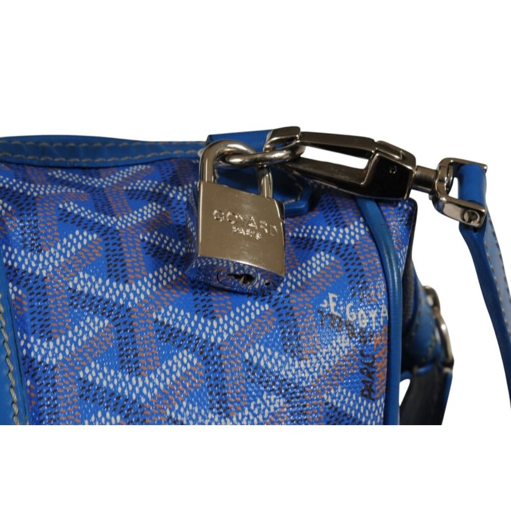 Goyard Victoria GM Blue Crossbody Travel Tote Duffle 55 Weekend Carry On Bag - Picture 13 of 16